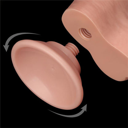 LOVETOY - DILDO DUAL LAYER PIEL DESLIZANTE RETRACTIL 8