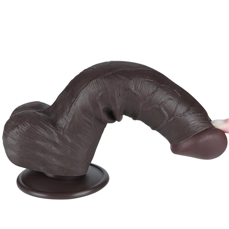 LOVETOY - DILDO DUAL LAYER PIEL DESLIZANTE RETRACTIL 8