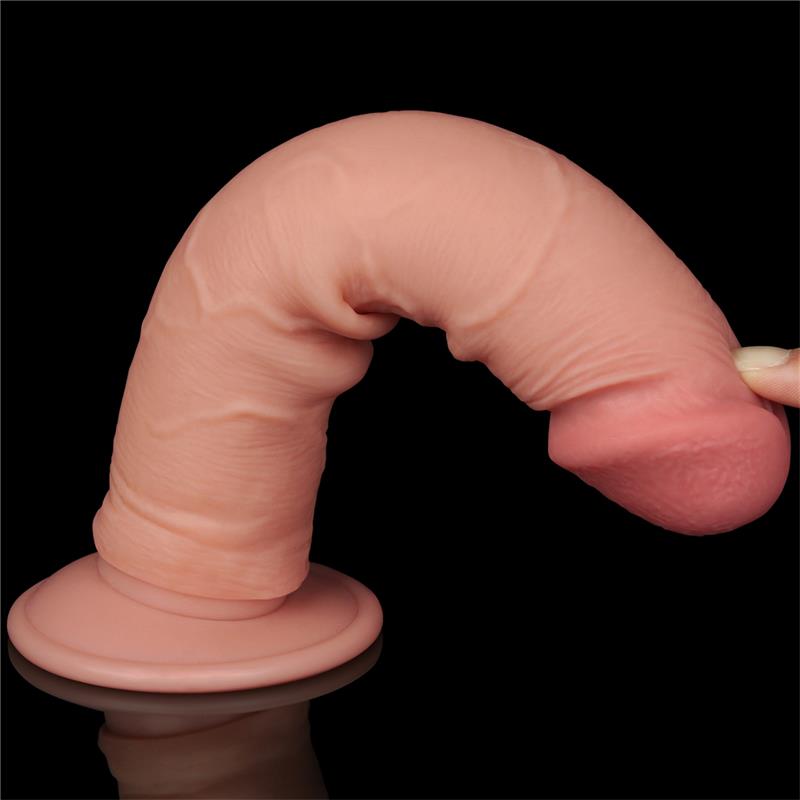 LOVETOY - DILDO DUAL LAYER PIEL DESLIZANTE RETRACTIL 8