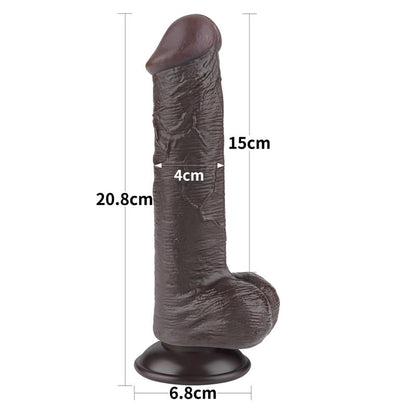 LOVETOY - DILDO DUAL LAYER PIEL DESLIZANTE RETRACTIL 8