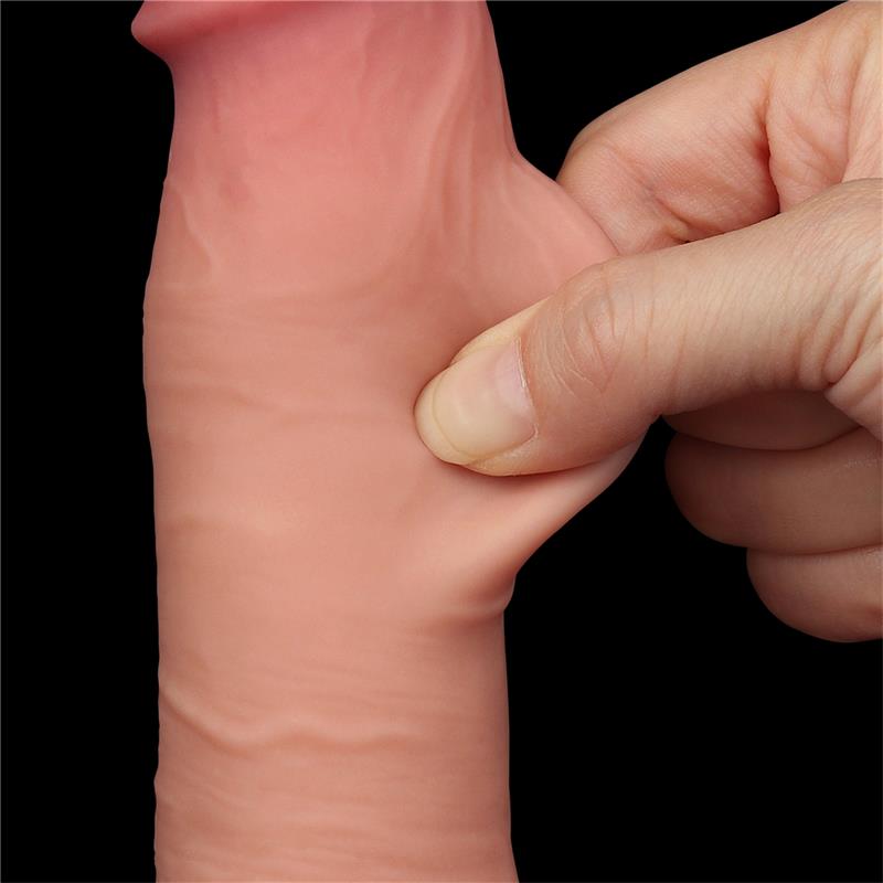 LOVETOY - DILDO DUAL LAYER PIEL DESLIZANTE RETRACTIL 8