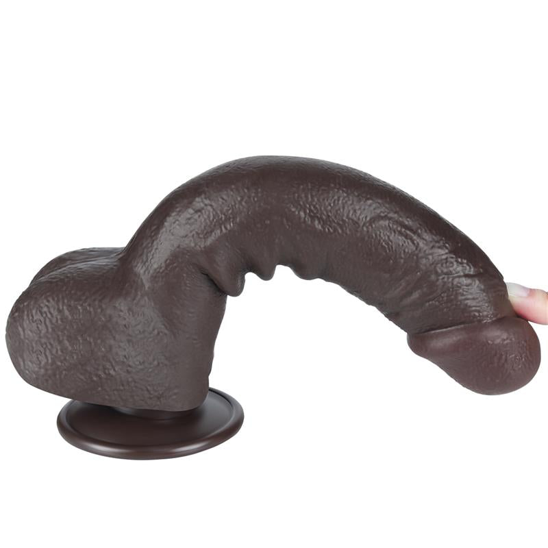 LOVETOY - DILDO DUAL LAYER PIEL DESLIZANTE RETRACTIL 9.5