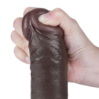 LOVETOY - DILDO DUAL LAYER PIEL DESLIZANTE RETRACTIL 9.5