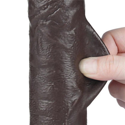 LOVETOY - DILDO DUAL LAYER PIEL DESLIZANTE RETRACTIL 9.5