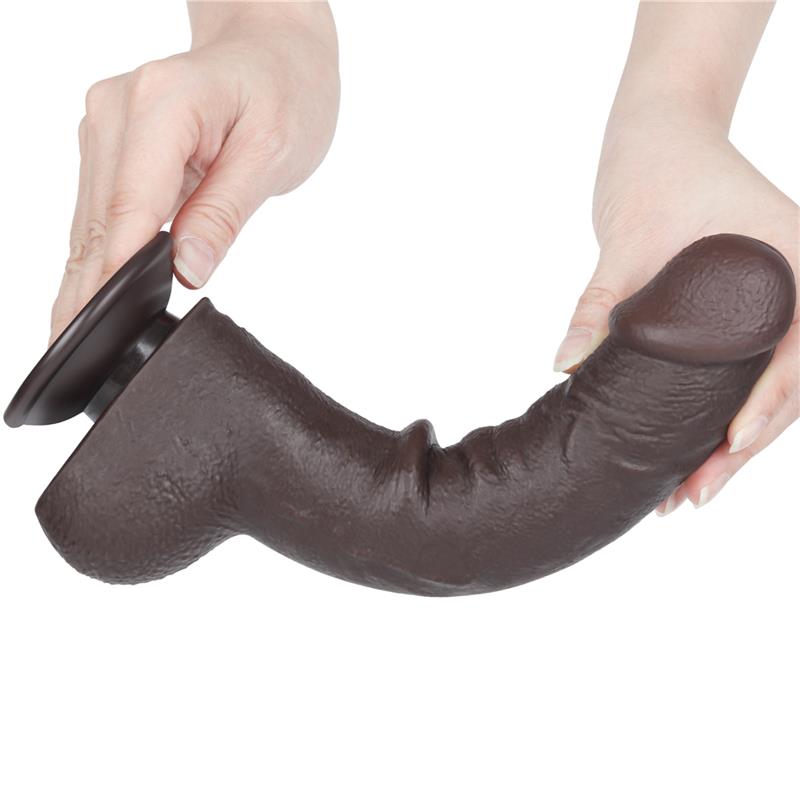 LOVETOY - DILDO DUAL LAYER PIEL DESLIZANTE RETRACTIL 9.5