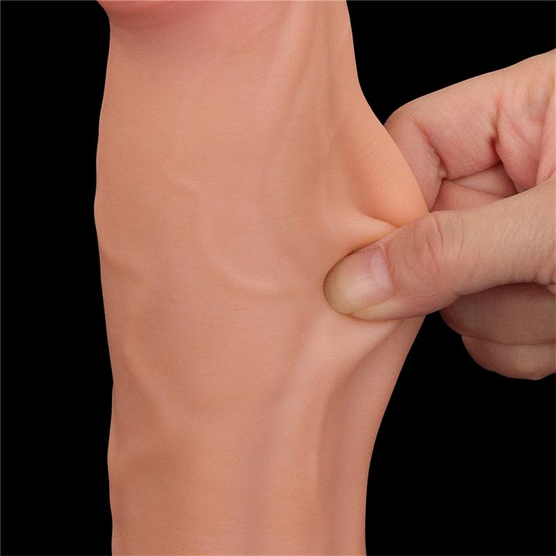 LOVETOY - DILDO DUAL LAYER PIEL RETRACTIL 11.5