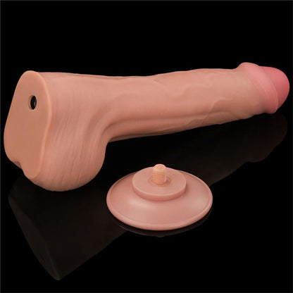 LOVETOY - DILDO DUAL LAYER PIEL RETRACTIL 11.5