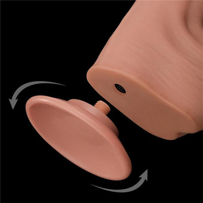 LOVETOY - DILDO DUAL LAYER PIEL RETRACTIL 11.5