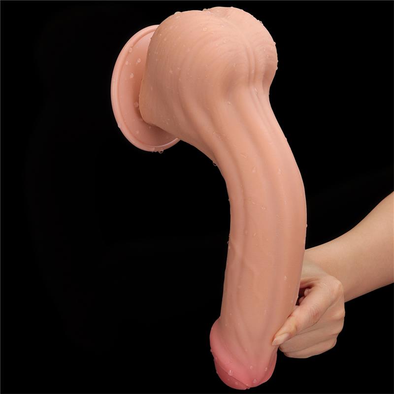 LOVETOY - DILDO DUAL LAYER PIEL RETRACTIL 11.5