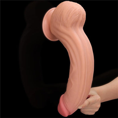 LOVETOY - DILDO DUAL LAYER PIEL RETRACTIL 12