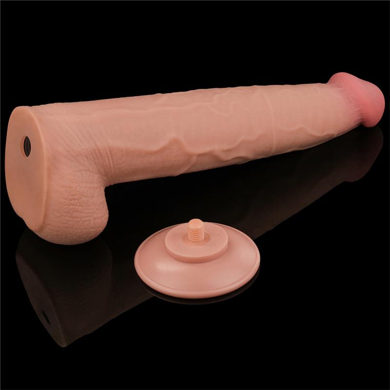 LOVETOY - DILDO DUAL LAYER PIEL RETRACTIL 13.5