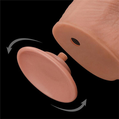 LOVETOY - DILDO DUAL LAYER PIEL RETRACTIL 13.5