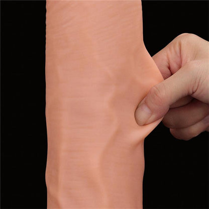 LOVETOY - DILDO DUAL LAYER PIEL RETRACTIL 14