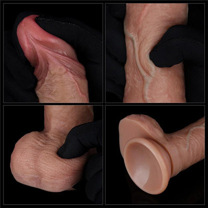 LOVETOY - DILDO DUAL LAYER SILICONA 7.5