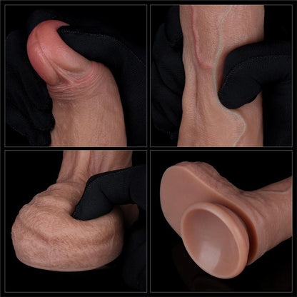LOVETOY - DILDO DUAL LAYER SILICONA 8.5
