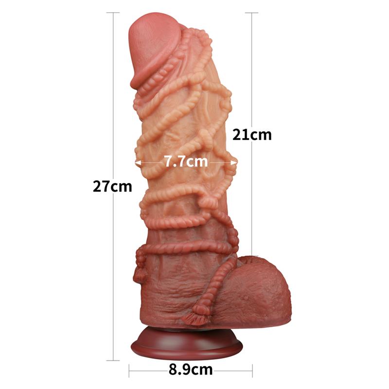 LOVETOY - DILDO DUAL LAYER TAMAÑO KING NATURE 10.5