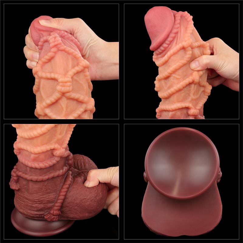 LOVETOY - DILDO DUAL LAYER TAMAÑO KING NATURE 10.5