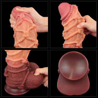 LOVETOY - DILDO DUAL LAYER TAMAÑO KING NATURE 10.5