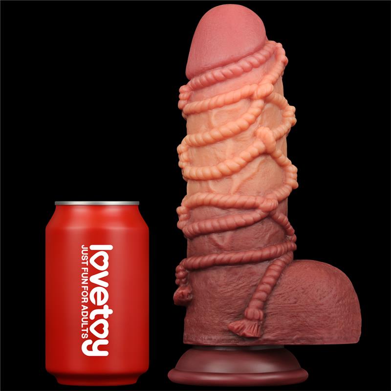 LOVETOY - DILDO DUAL LAYER TAMAÑO KING NATURE 9.5