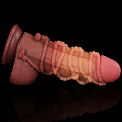 LOVETOY - DILDO DUAL LAYER TAMAÑO KING NATURE 9.5