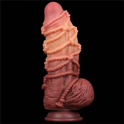 LOVETOY - DILDO DUAL LAYER TAMAÑO KING NATURE 9.5