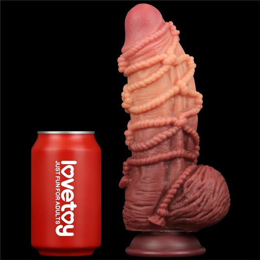 LOVETOY - DILDO DUAL LAYER TAMAÑO KING NATURE 9.5