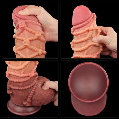 LOVETOY - DILDO DUAL LAYER TAMAÑO KING NATURE 9.5