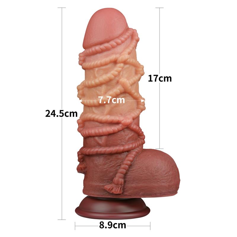 LOVETOY - DILDO DUAL LAYER TAMAÑO KING NATURE 9.5
