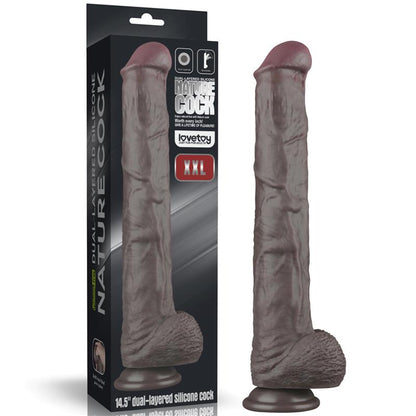 LOVETOY - DILDO DUAL LAYERED ARTICULABLE XXL 14.5