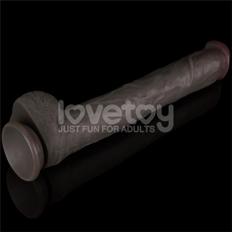 LOVETOY - DILDO DUAL LAYERED ARTICULABLE XXL 14.5