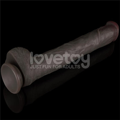 LOVETOY - DILDO DUAL LAYERED ARTICULABLE XXL 14.5