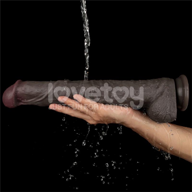 LOVETOY - DILDO DUAL LAYERED ARTICULABLE XXL 14.5