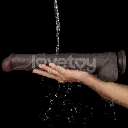 LOVETOY - DILDO DUAL LAYERED ARTICULABLE XXL 14.5