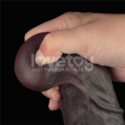 LOVETOY - DILDO DUAL LAYERED ARTICULABLE XXL 14.5