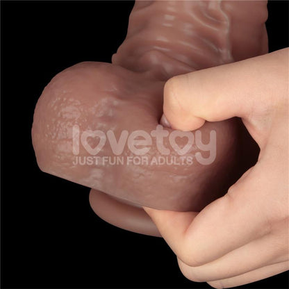 LOVETOY - DILDO DUAL LAYERED ARTICULABLE XXL 16