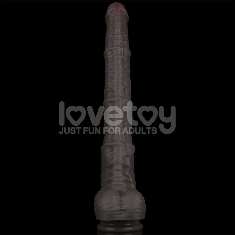 LOVETOY - DILDO DUAL LAYERED ARTICULABLE XXL 16