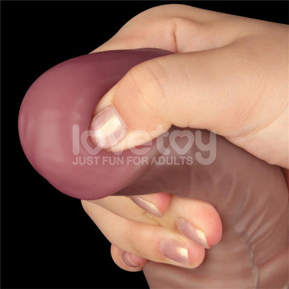 LOVETOY - DILDO DUAL LAYERED ARTICULABLE XXL 16