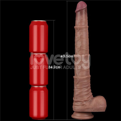 LOVETOY - DILDO DUAL LAYERED ARTICULABLE XXL 16
