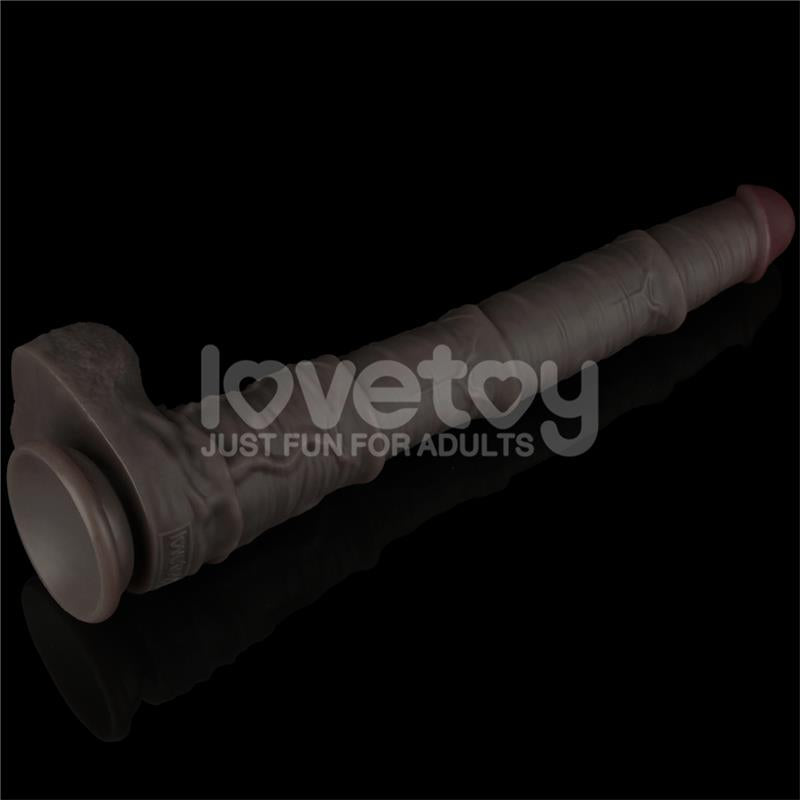 LOVETOY - DILDO DUAL LAYERED ARTICULABLE XXL 16