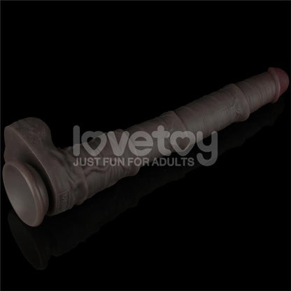 LOVETOY - DILDO DUAL LAYERED ARTICULABLE XXL 16