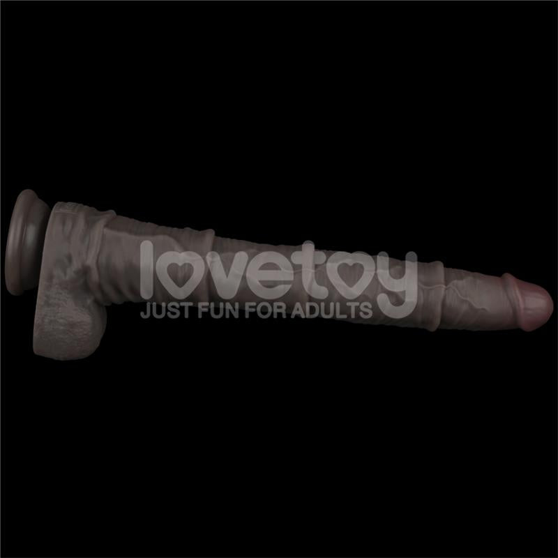 LOVETOY - DILDO DUAL LAYERED ARTICULABLE XXL 16