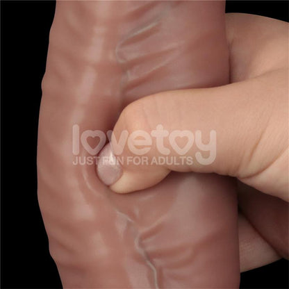 LOVETOY - DILDO DUAL LAYERED ARTICULABLE XXL 16