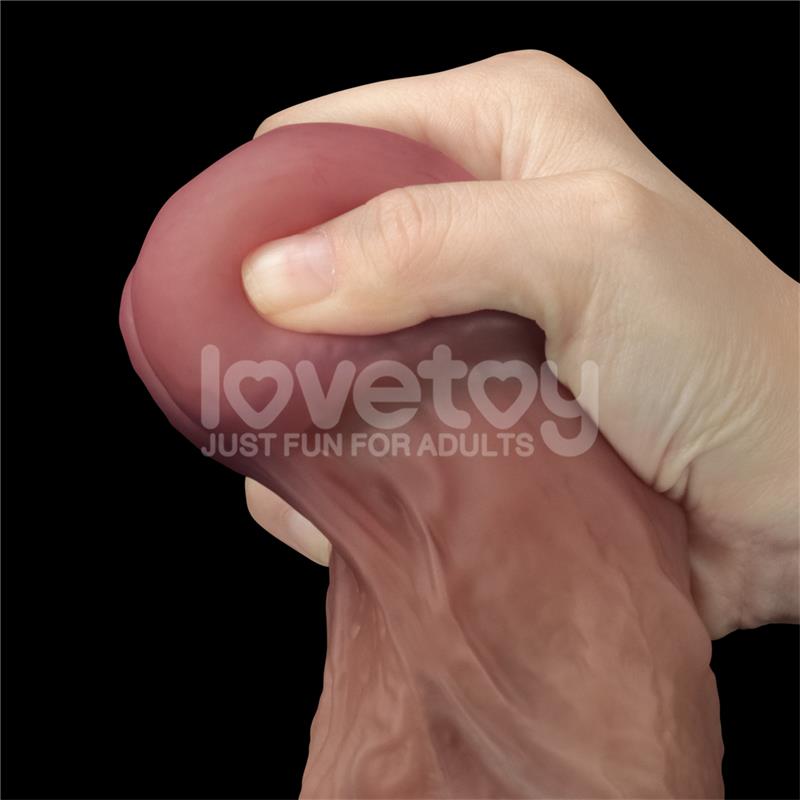 LOVETOY - DILDO DUAL LAYERED XXL 10.5 NEGRO
