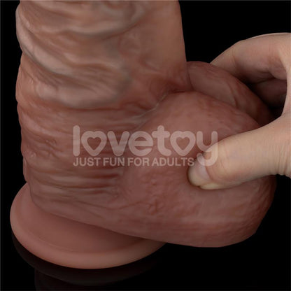 LOVETOY - DILDO DUAL LAYERED XXL 10.5 NEGRO