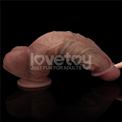 LOVETOY - DILDO DUAL LAYERED XXL 10.5 NEGRO