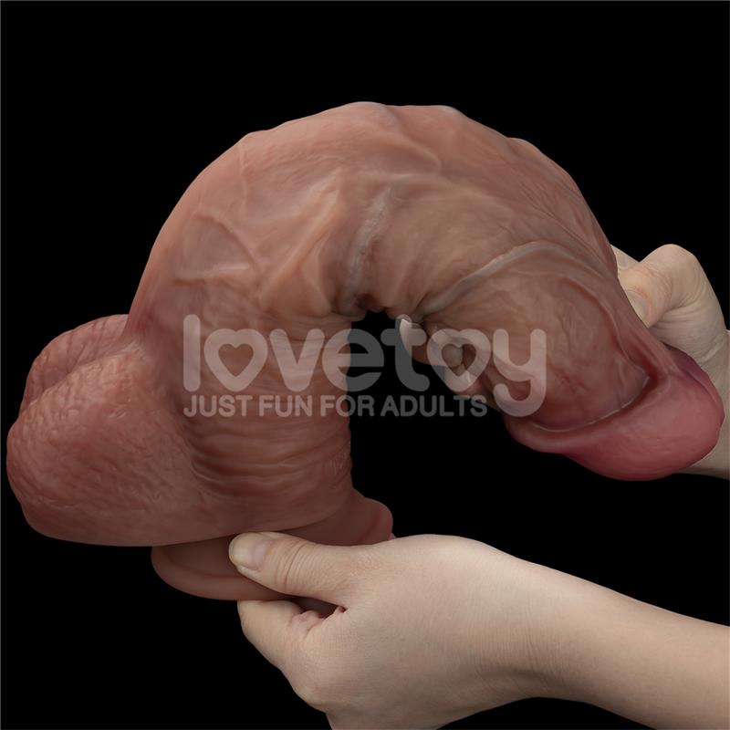 LOVETOY - DILDO DUAL LAYERED XXL 10.5 NEGRO