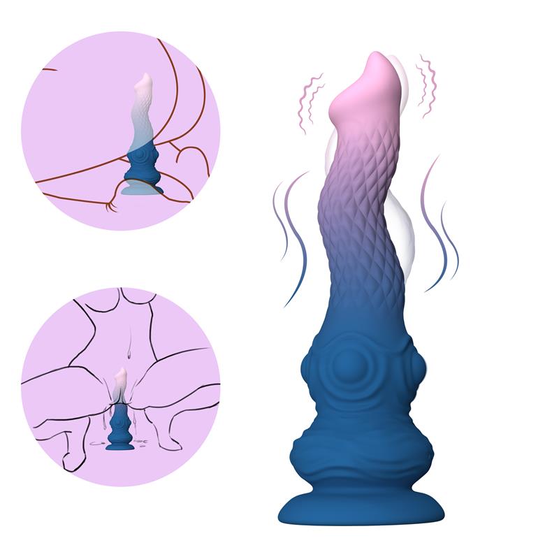 URBAN SKY - DILDO FANTASÍA VIBRACIÓN, OSCILACIÓN Y VENTOSA 23.3 CM