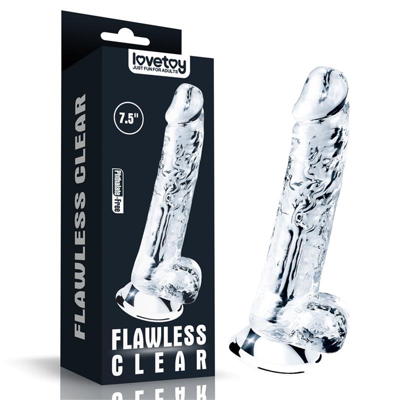 LOVETOY - DILDO FLAWLESS CLEAR 7.5 TRANSPARENTE