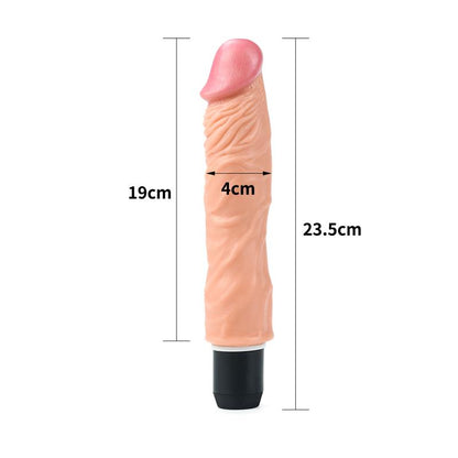 LOVETOY - DILDO FLEXI 9.5 CON VIBRACIÓN NATURAL