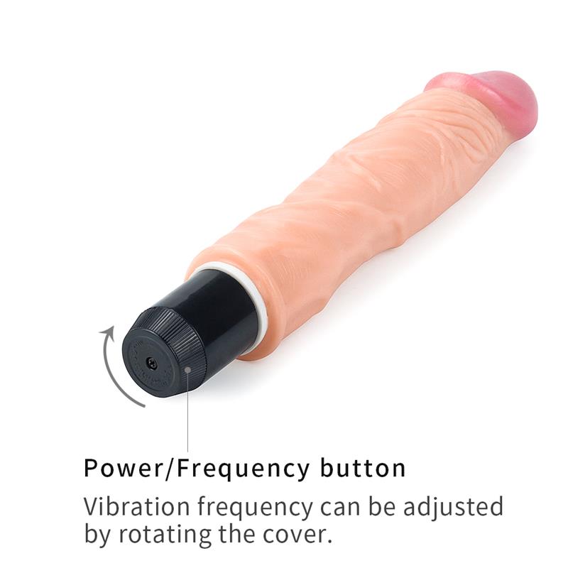 LOVETOY - DILDO FLEXI 9.5 CON VIBRACIÓN NATURAL